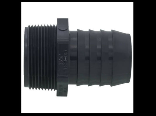 1-1/2" Gray Barbed Male Adapter